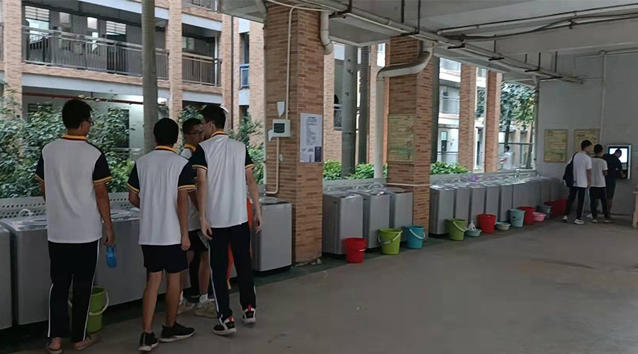 好評續(xù)單！江門一中學校持續(xù)追加共享洗衣機！