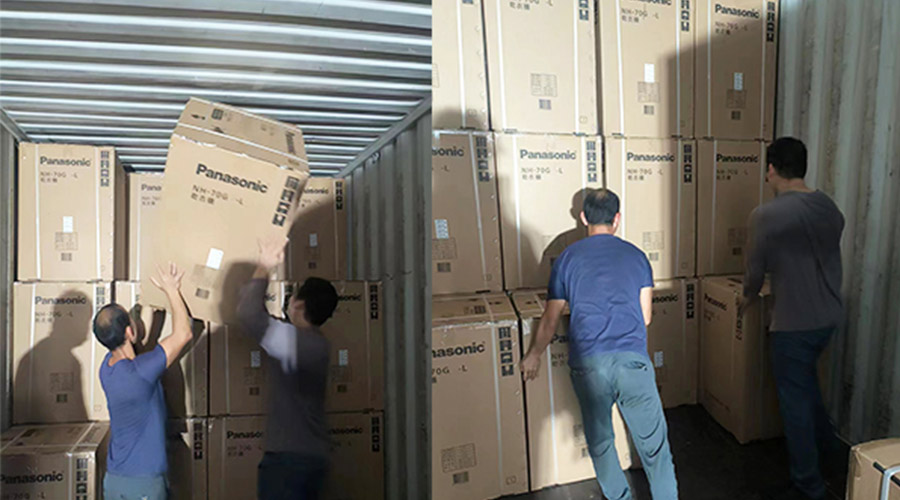 春節(jié)放假?zèng)_刺！加速度完成客戶松下衣物烘干機(jī)裝柜發(fā)貨
