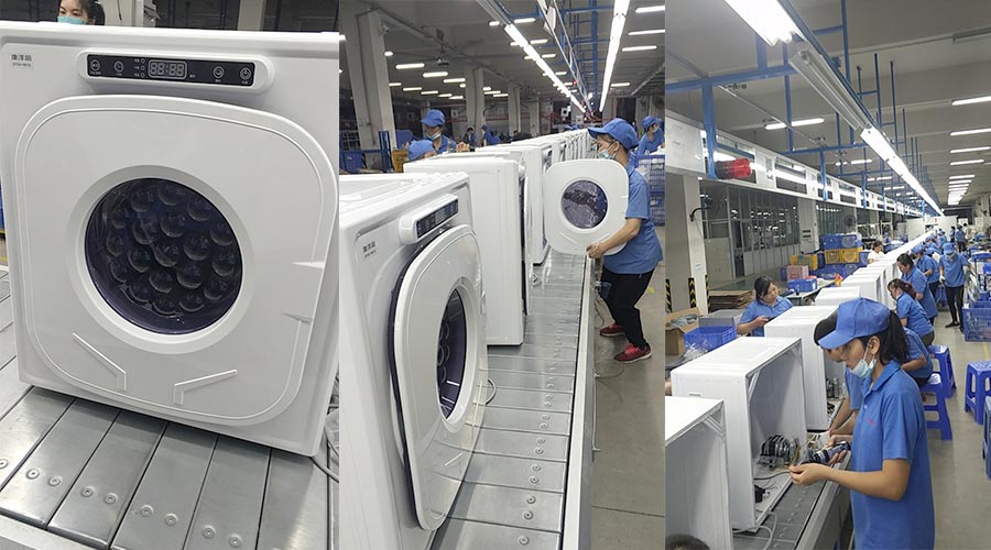 現(xiàn)場(chǎng)圖示！家用干衣機(jī)工廠生產(chǎn)線組成