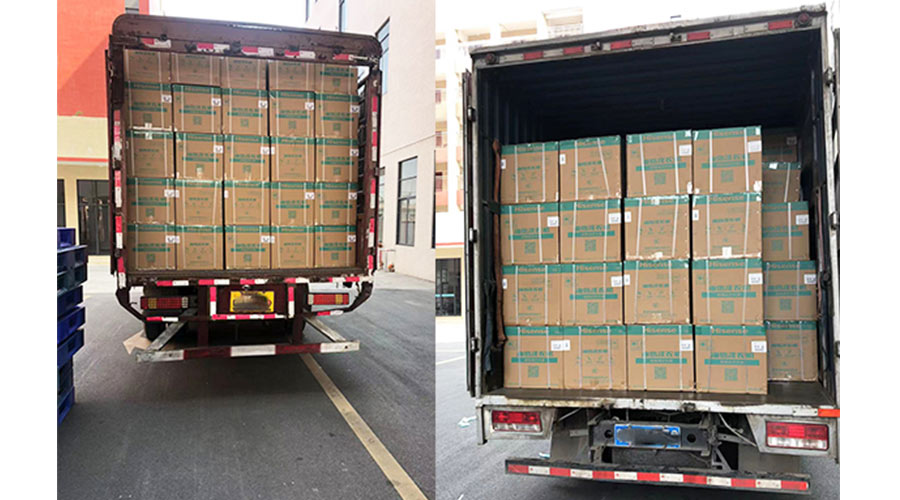 實(shí)況圖！金環(huán)電器完成國內(nèi)某知名品牌迷你洗衣機(jī)裝柜發(fā)貨